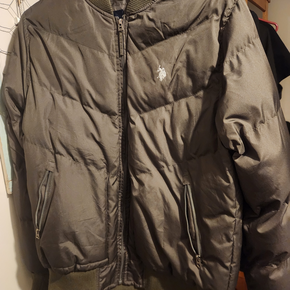 U.S. Polo Assn. Men's Dark Gray Puffer Jacket